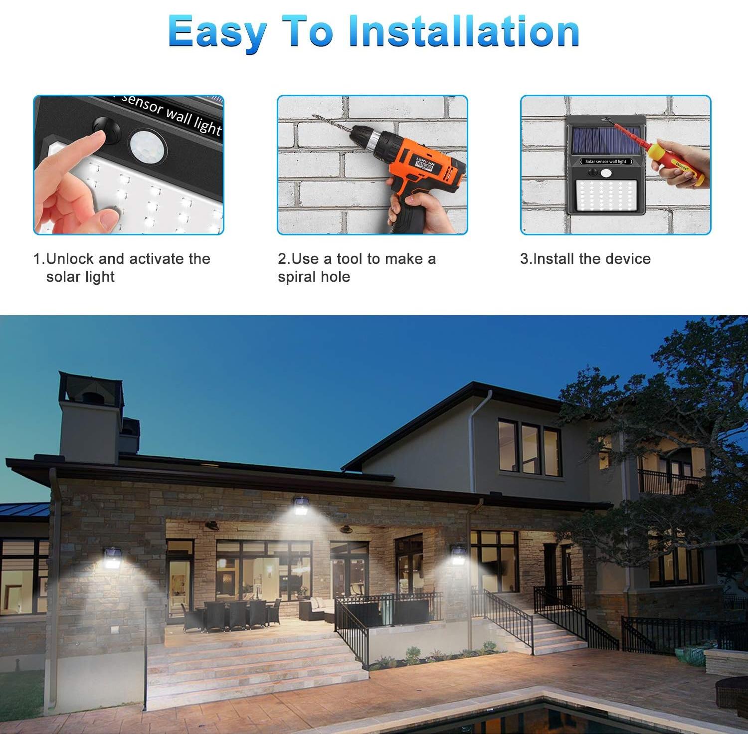 Luces Solares Exteriores SEZAC 6Pack 3 Modos IP65