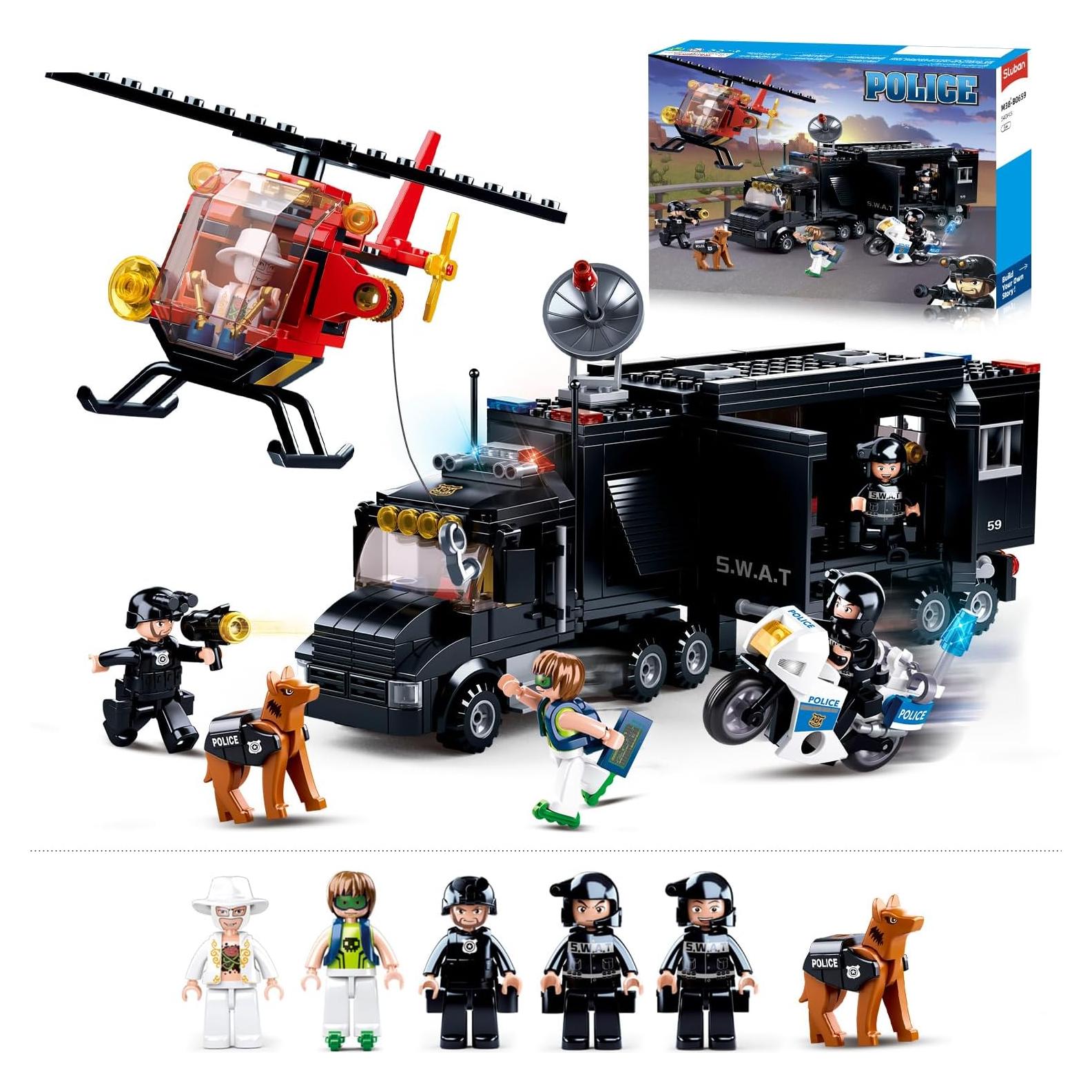 Juego de Construcción Persecución Policial Sluban 540 PCS