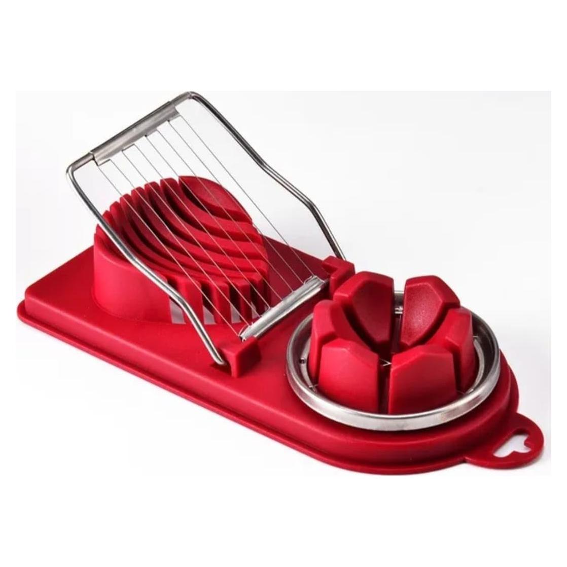 Cortador de Huevos Multifuncional Genérico Cereza 19.8x9 cm