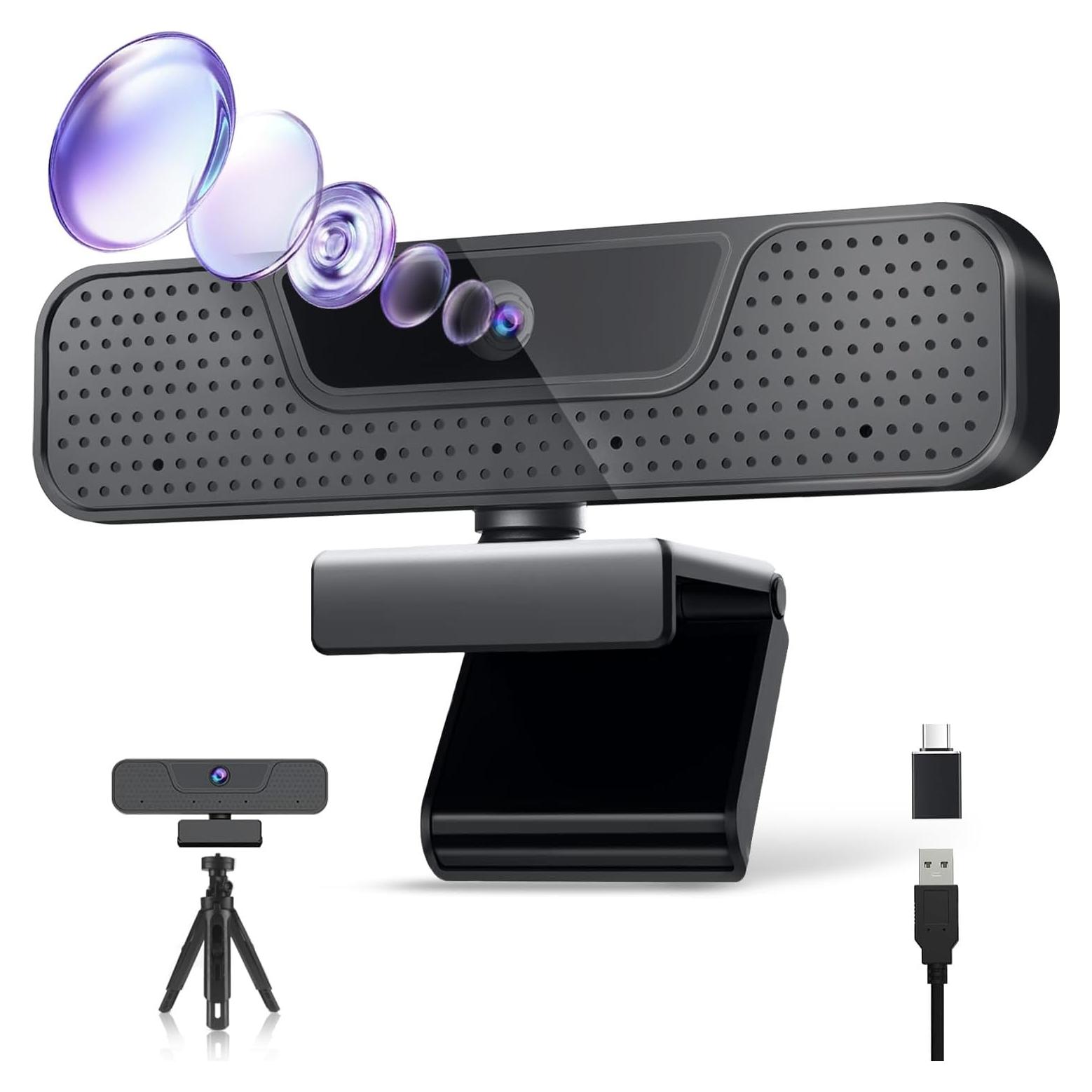 Cámara web 4K ToLuLu H10 con micrófonos y trípode