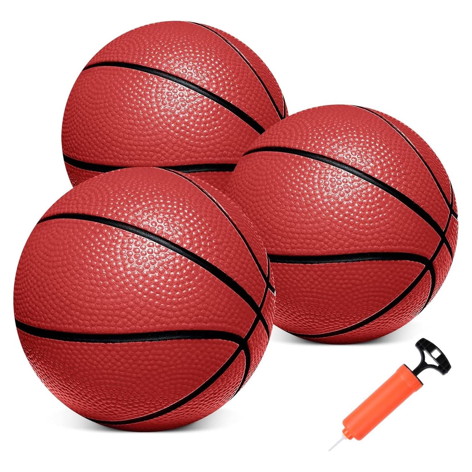Mini Balones de Baloncesto Iyoyo 3 Piezas 15 cm con Bomba