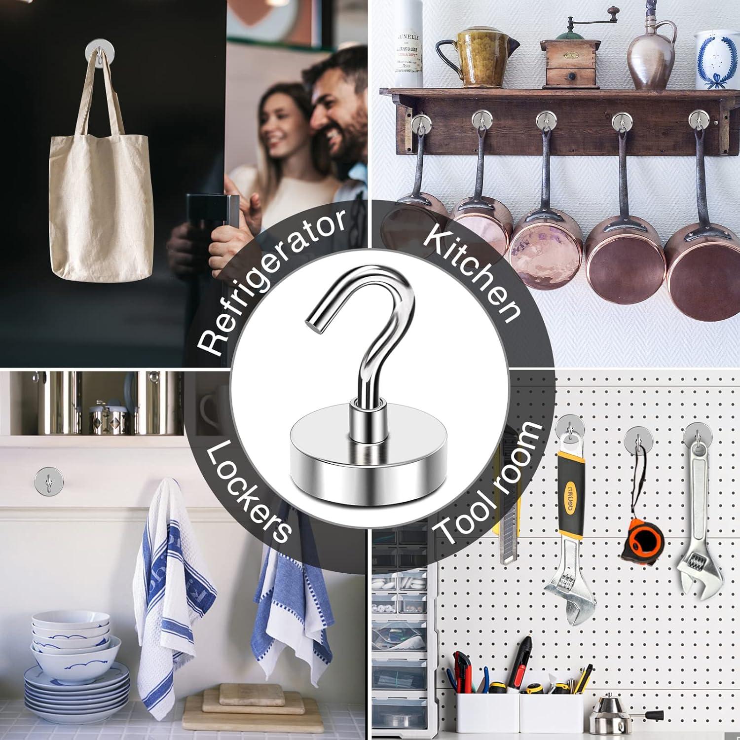 Ganchos Magnéticos MIKEDE 10 Pcs 36 kg Alta Resistencia