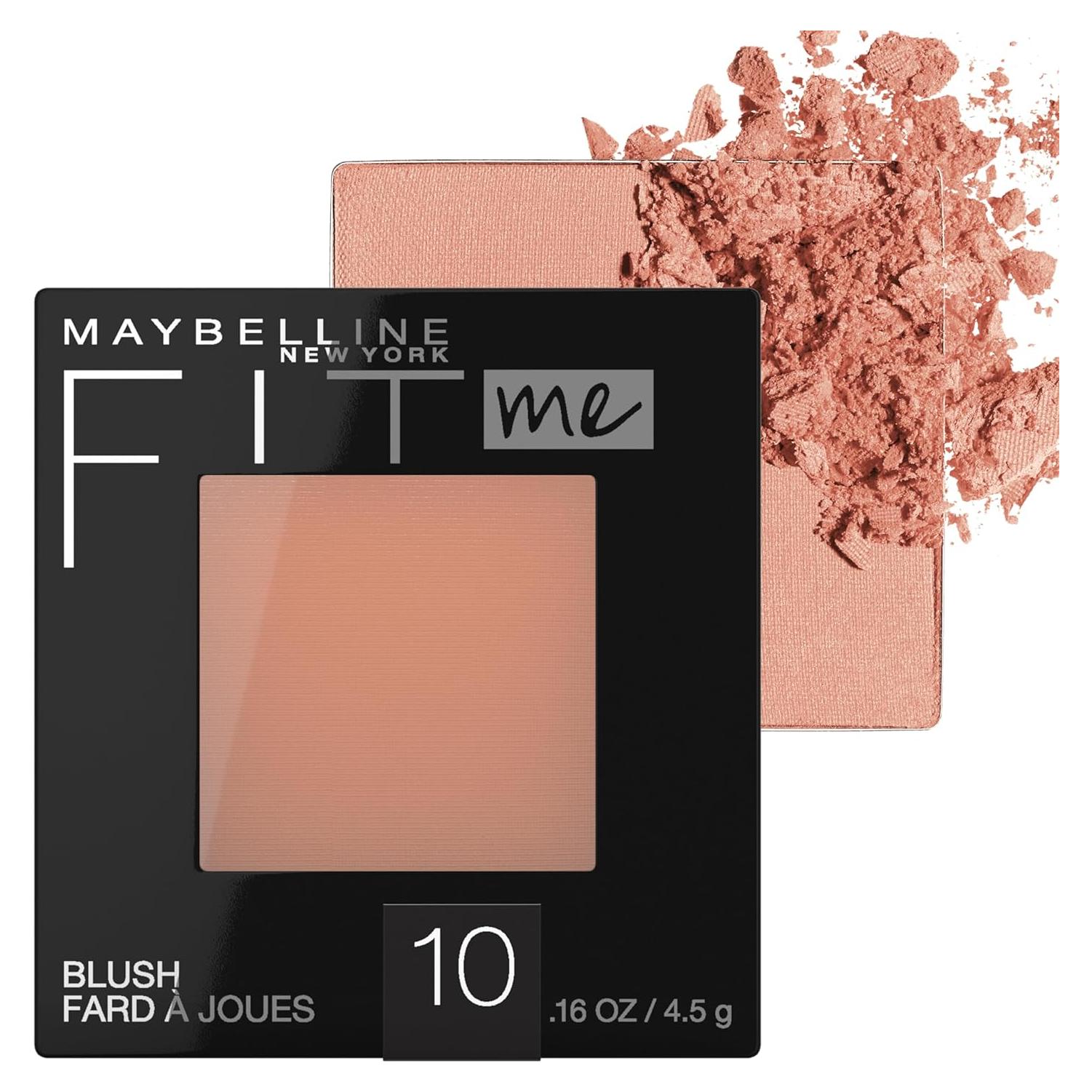 Rubor Maybelline Fit Me 10 Buff, Ligero y Mezclable, 22.68g