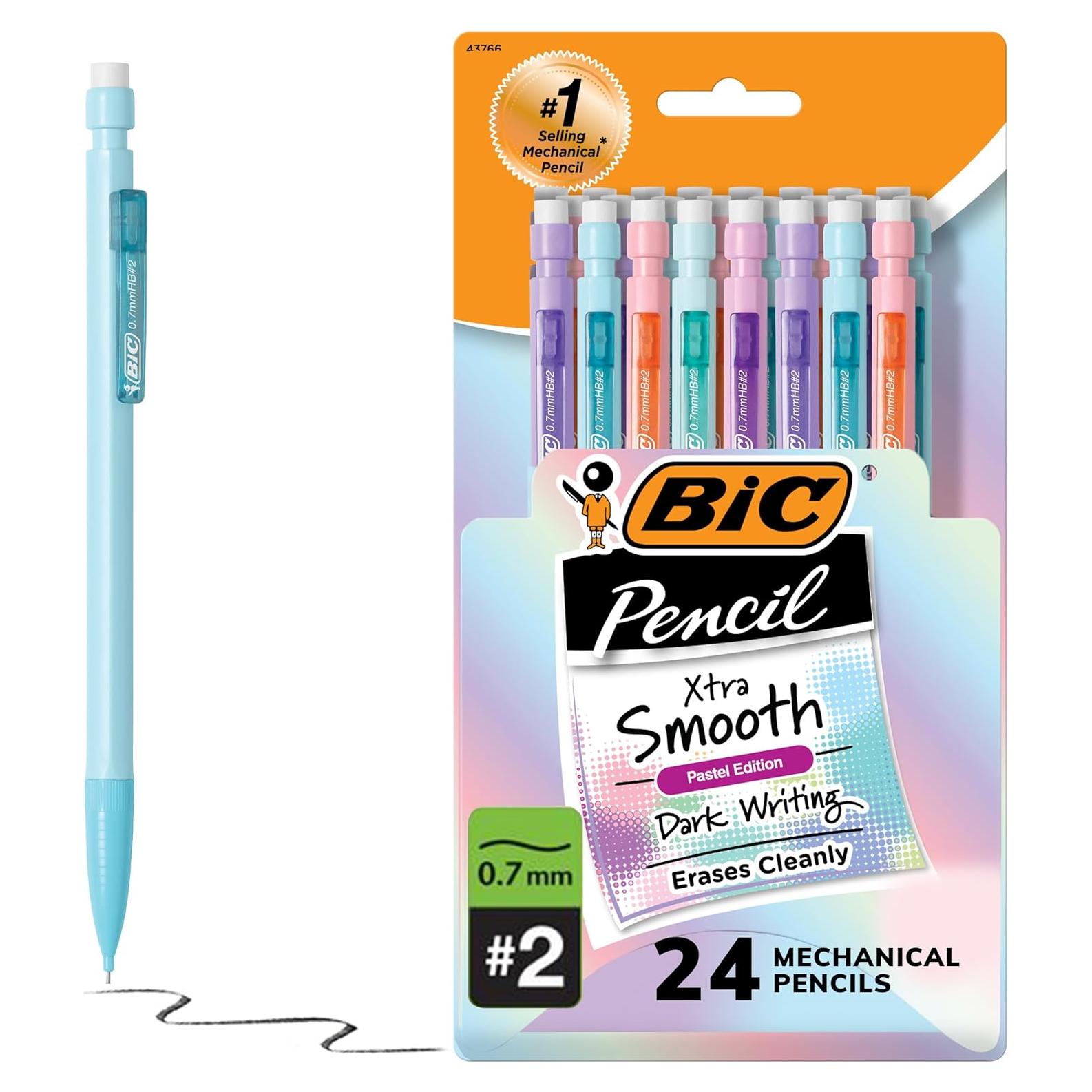 Lápices Mecánicos BIC Xtra-Smooth 0.7mm Pastel Paquete 24
