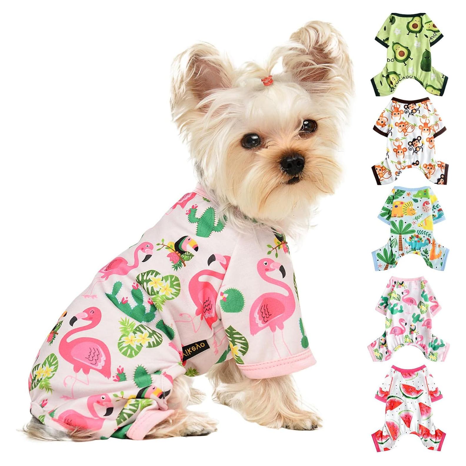 Pijamas para Perros Kosiyi Mediano Flamingos Primavera