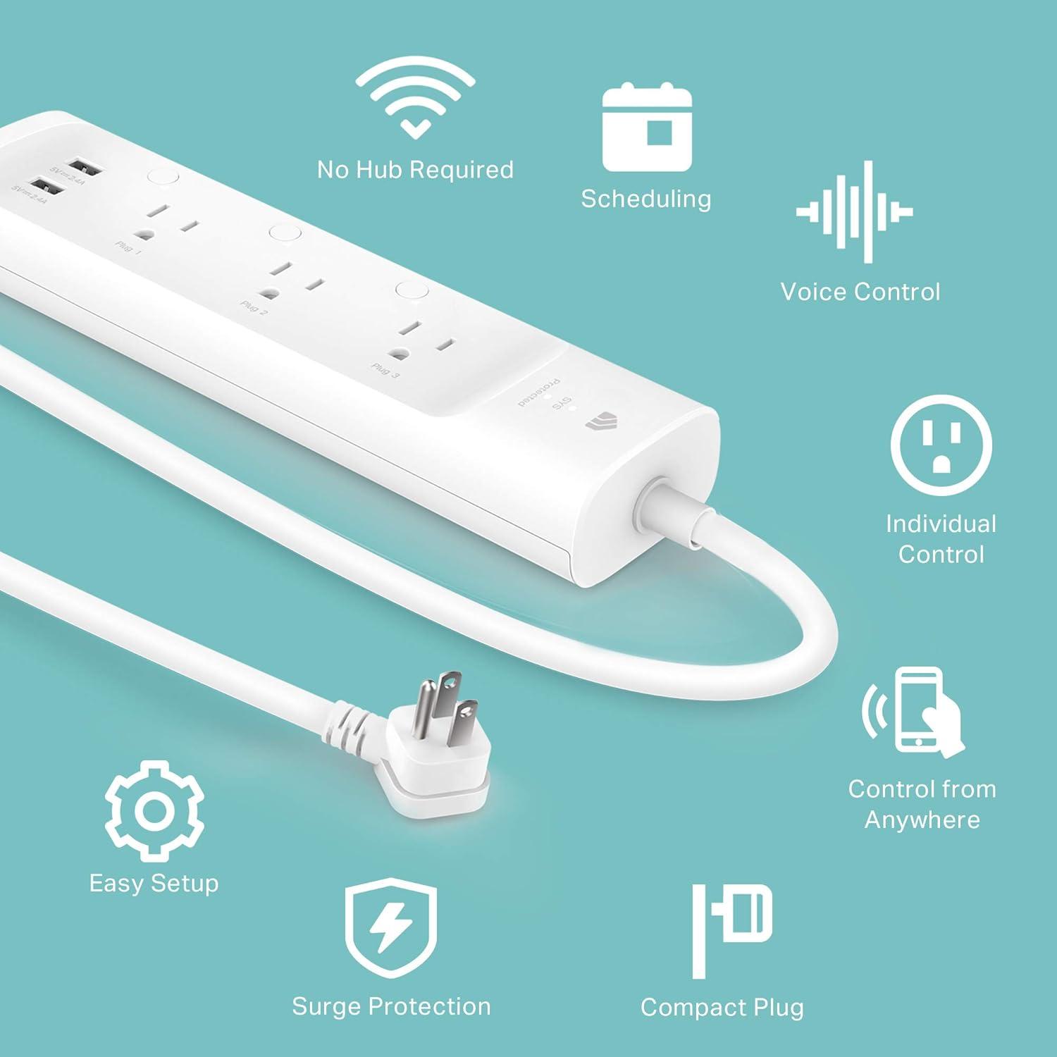 Regleta Inteligente Kasa KP303 con 3 Enchufes y 2 USB