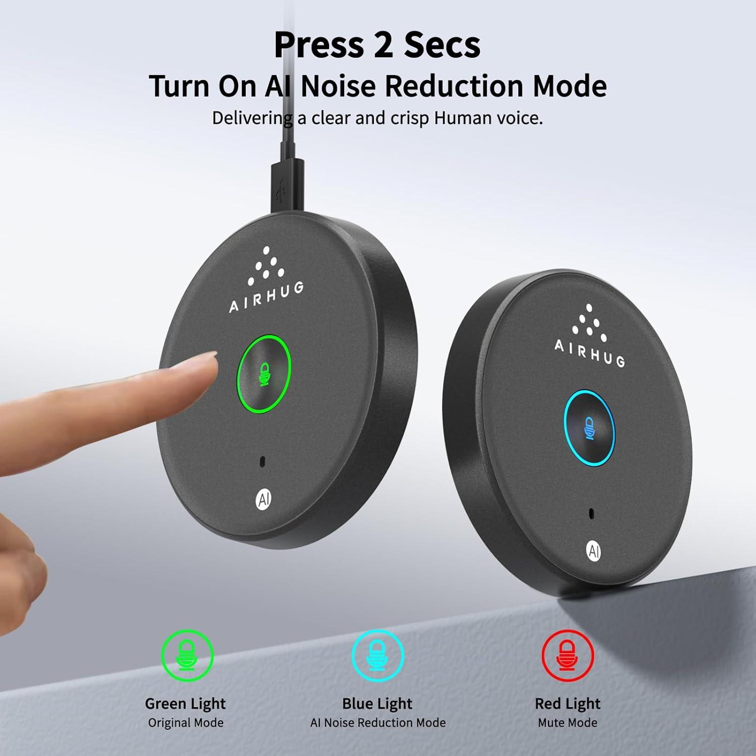 Micrófono USB AIRHUG 21 Omnidireccional con Reducción de Ruido