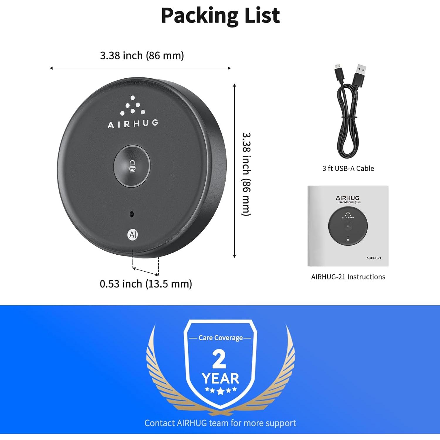 Micrófono USB AIRHUG 21 Omnidireccional con Reducción de Ruido