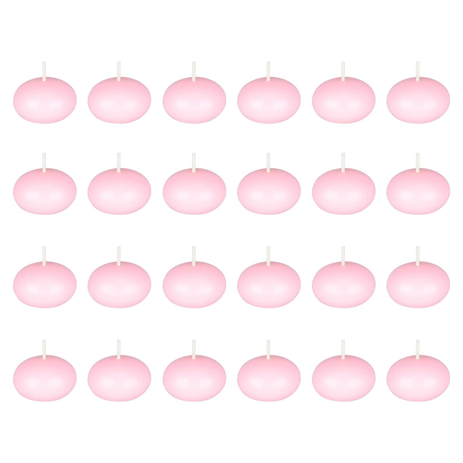 Mega Velas Flotantes Rosa 24 Pcs 3.81 cm Decoración
