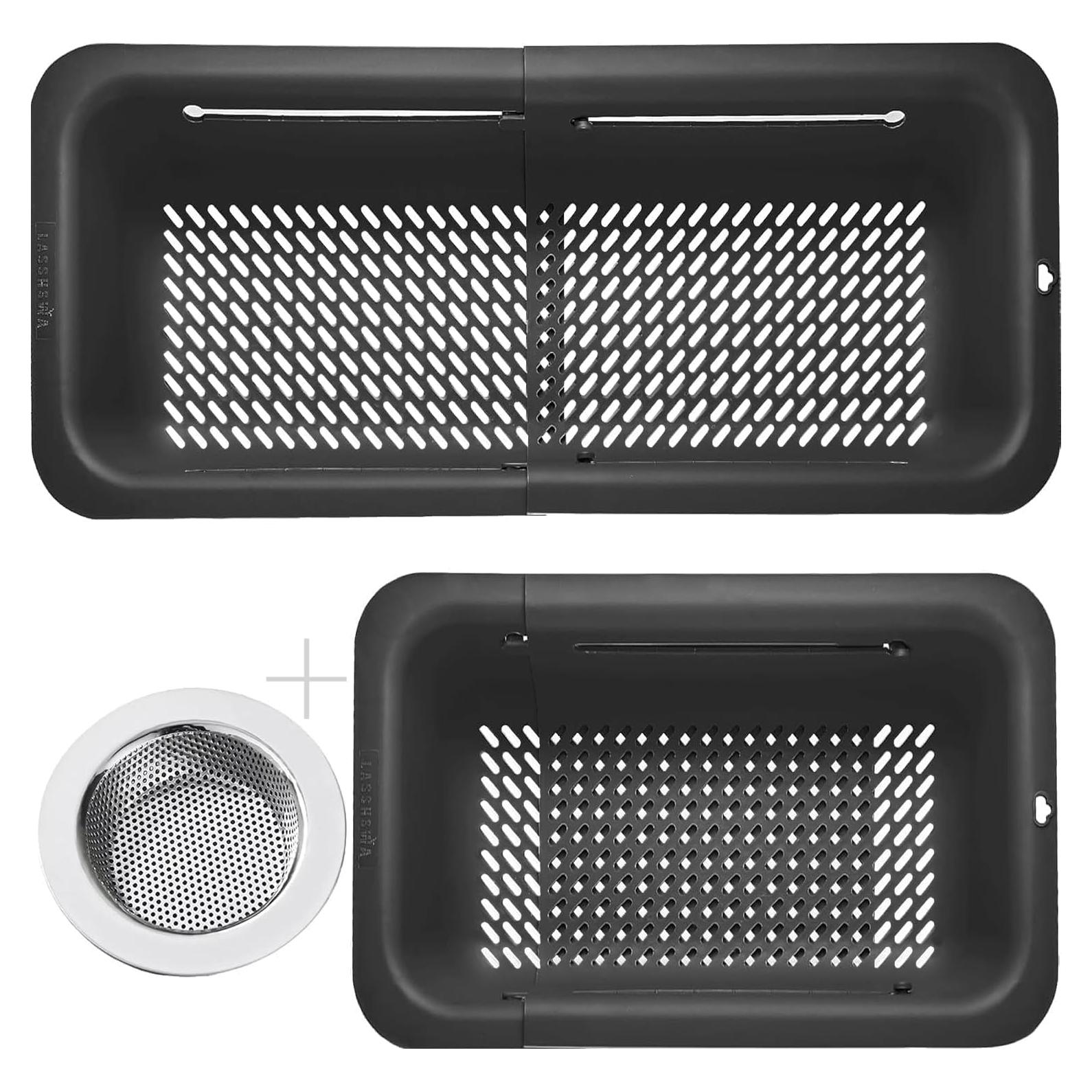 Colador Plegable LASSHSWA de Plástico y Acero Inoxidable