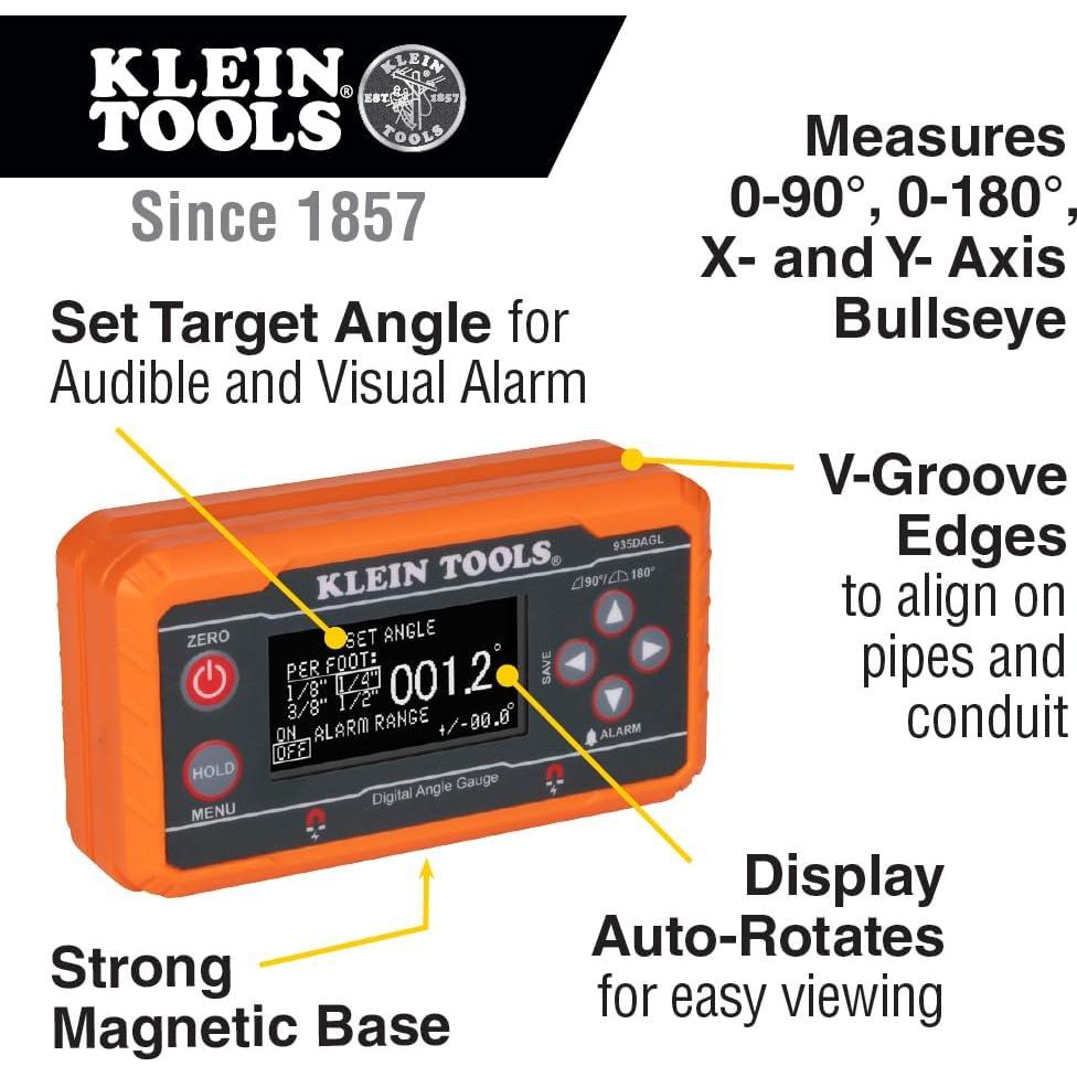 Klein Tools 935DAGL Nivel Digital con Alarma y Base Magnética