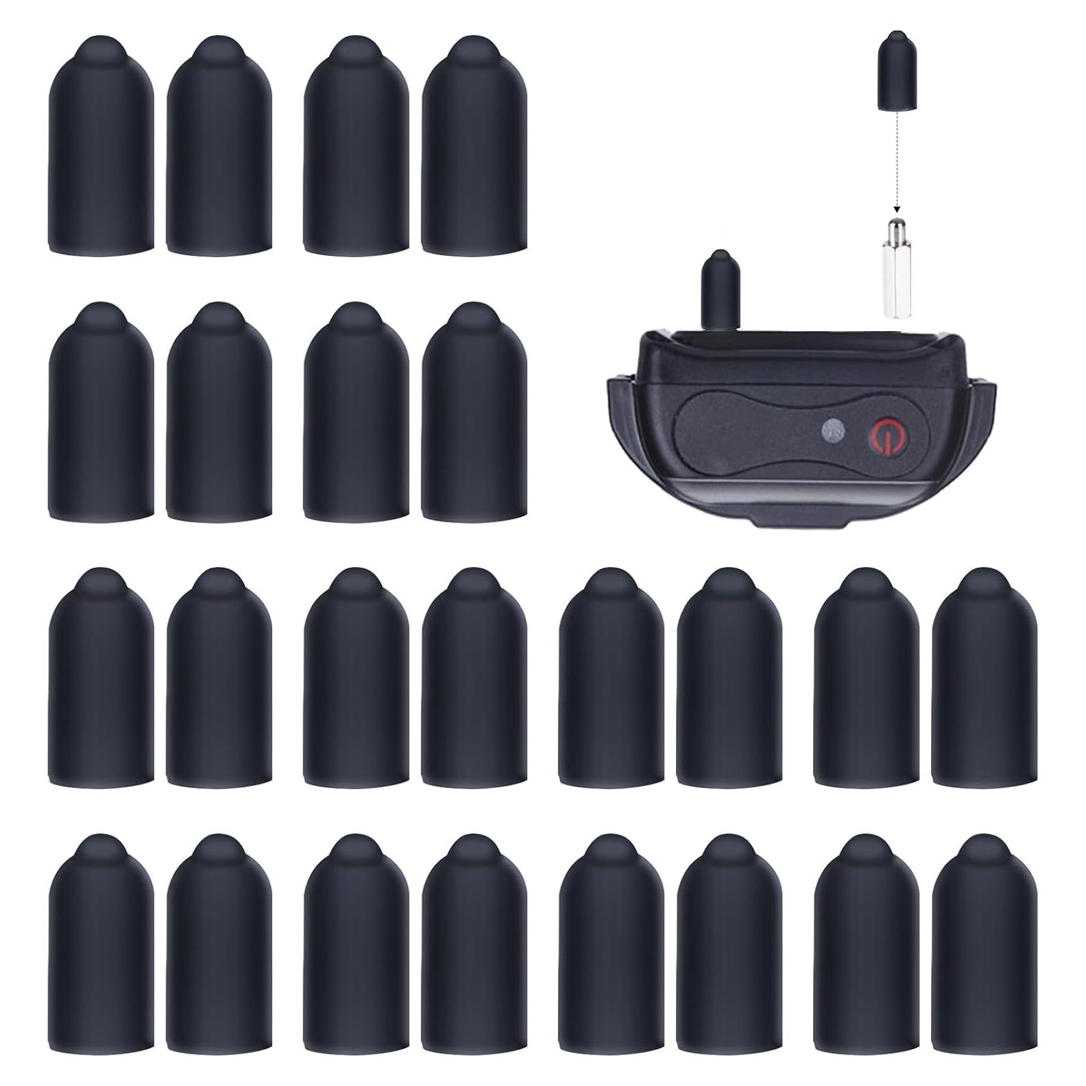 Puntas de goma para collar de choque Sliverdew 24 piezas 13mm