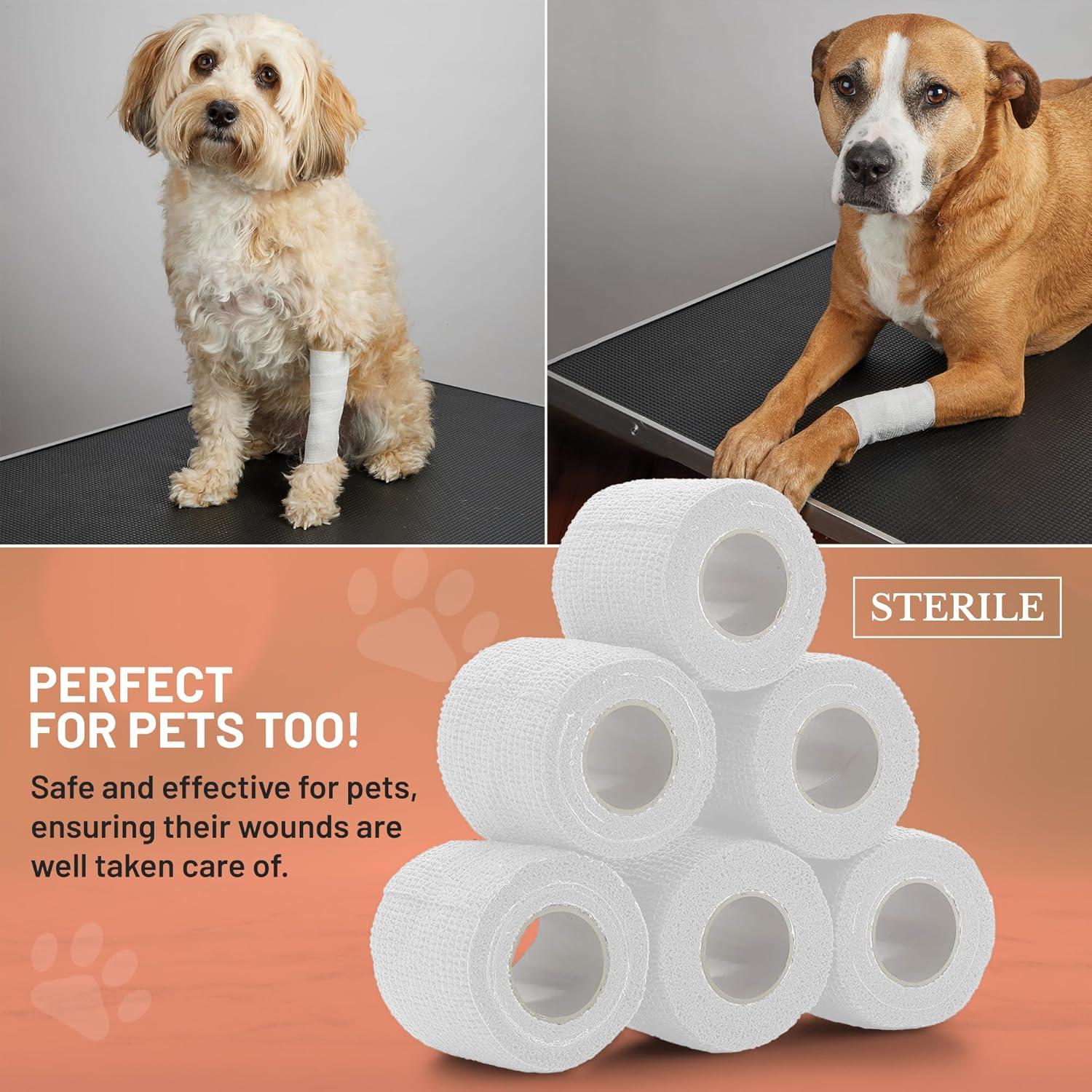 Cinta Cohesiva Autoadherente MEDca - 6 Rollos 5 cm x 4.57 m