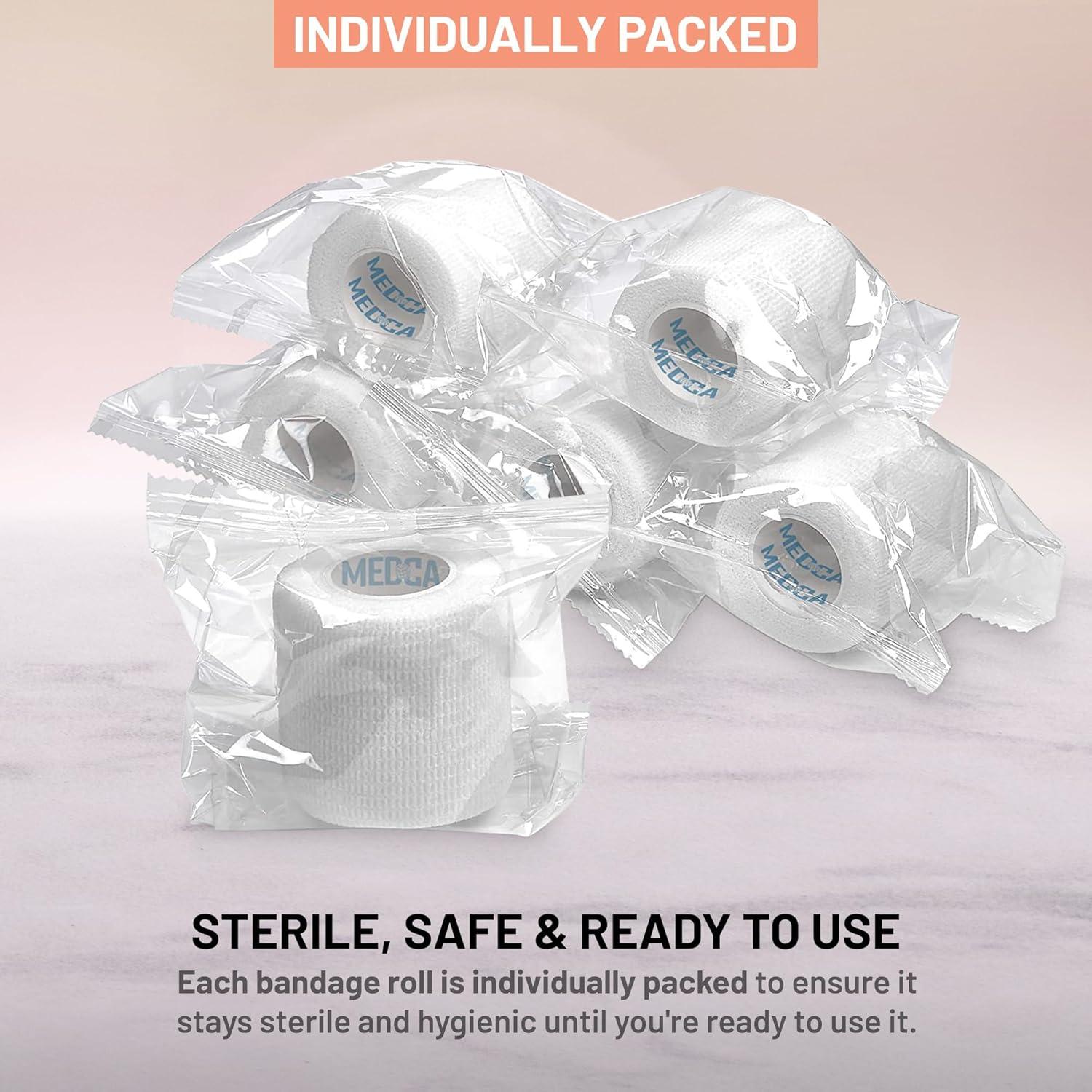 Cinta Cohesiva Autoadherente MEDca - 6 Rollos 5 cm x 4.57 m