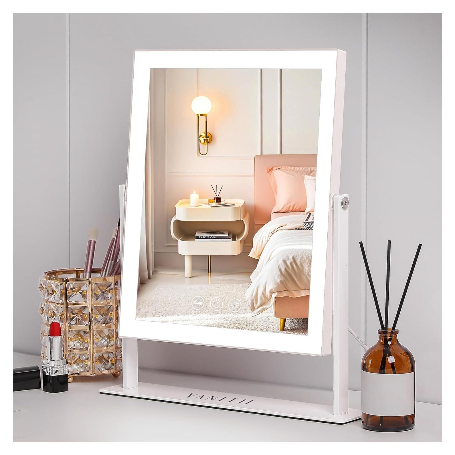 Espejo de Maquillaje VANITII Iluminado LED 30.48x22.86cm 3 Modos