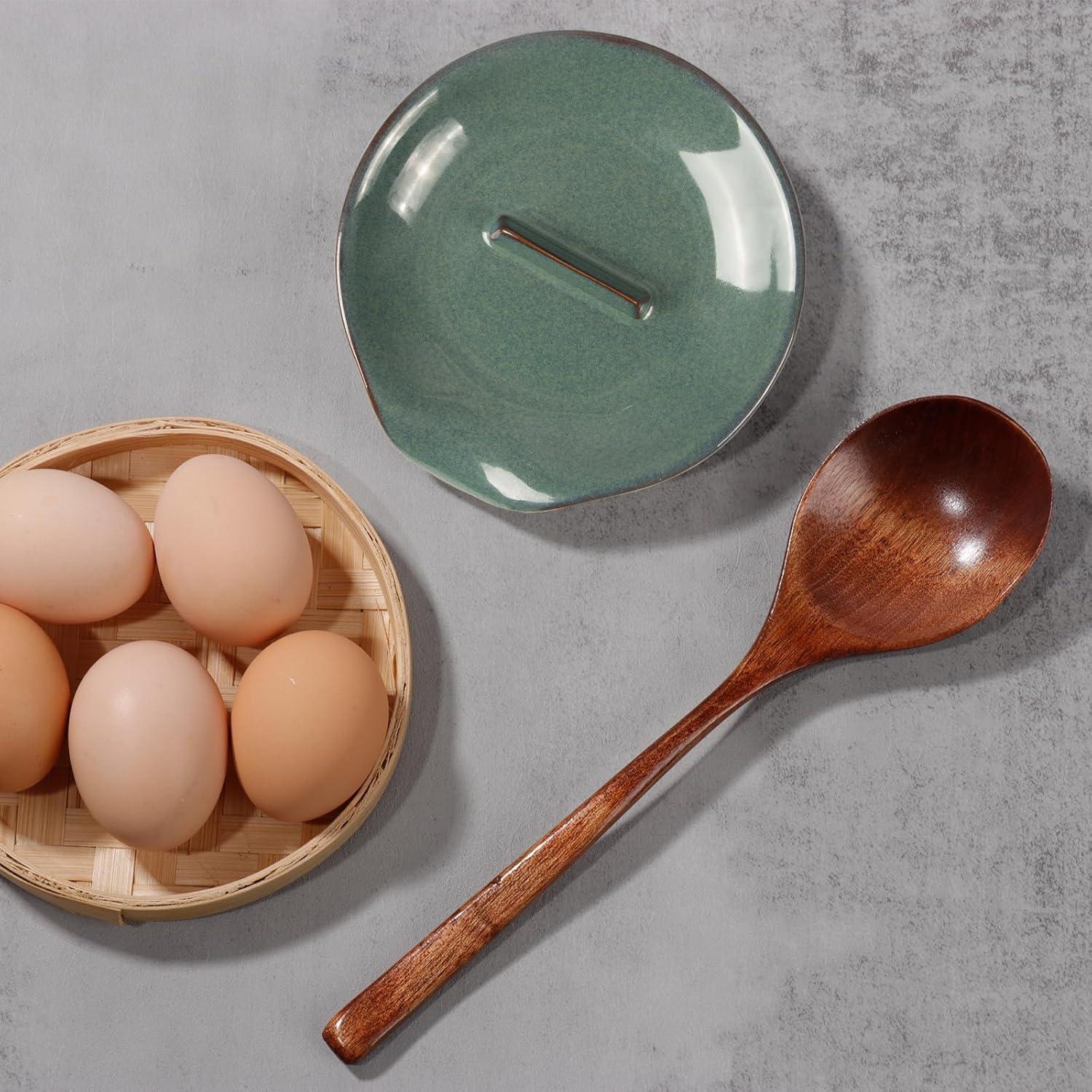 Reposacucharas de cerámica FFQ azul 10.16 cm apto lavavajillas