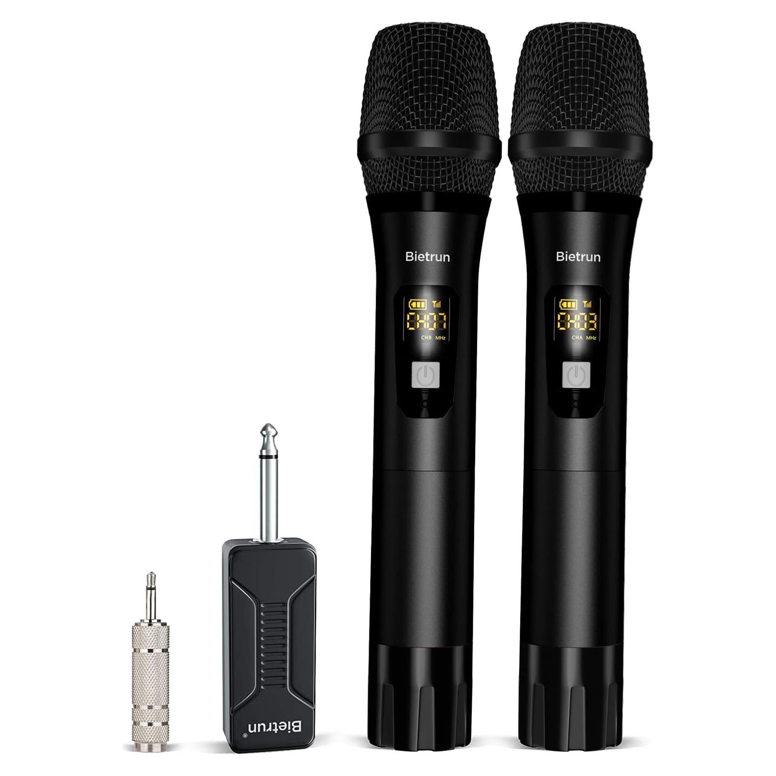 Micrófono Inalámbrico Bietrun wxm02 Doble Canal 50m