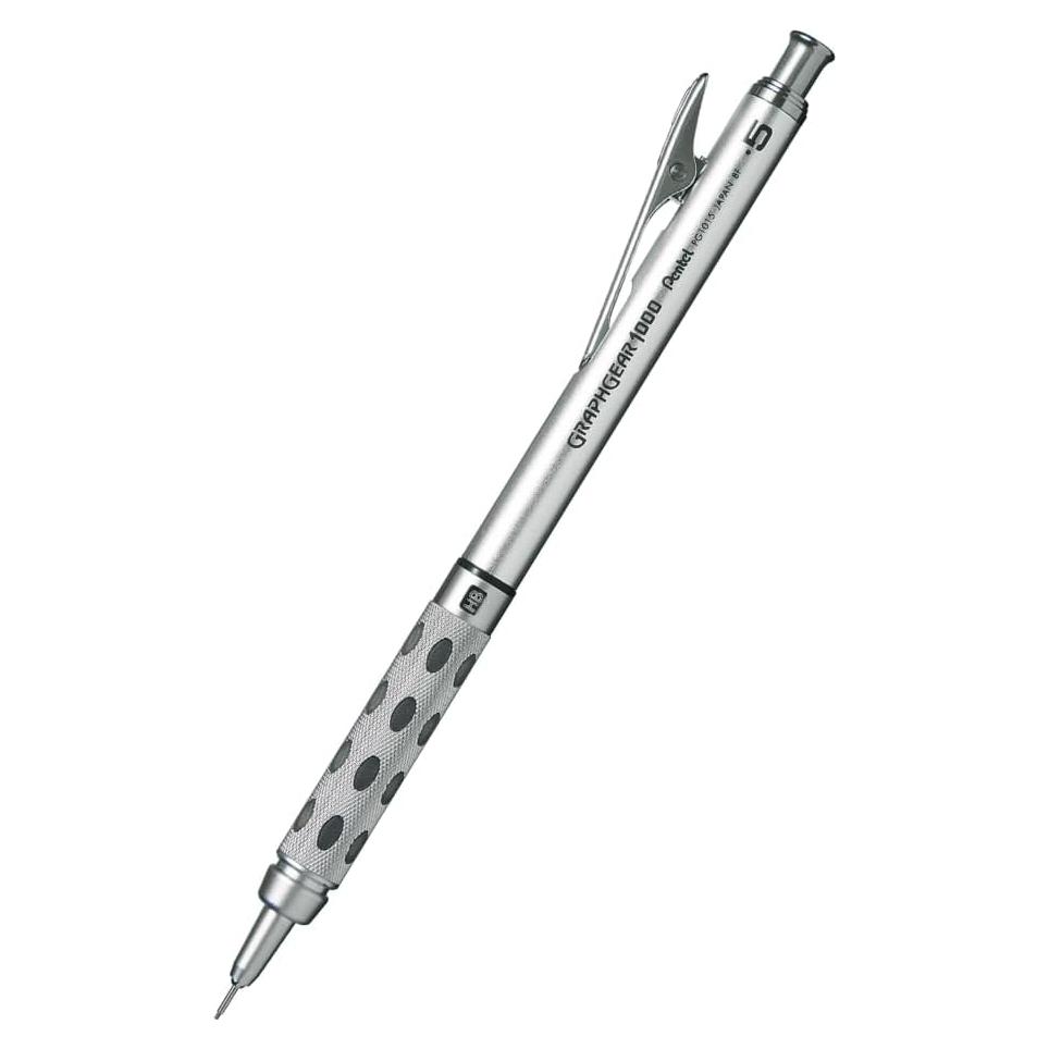 Lápiz Mecánico Pentel Graph Gear 1000 0.5mm Plata