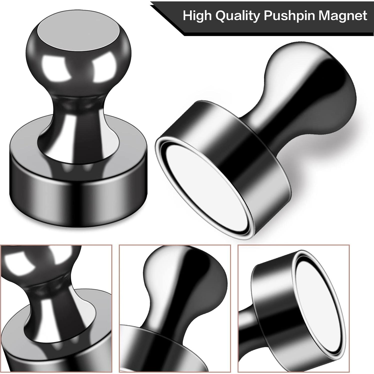 Imanes de Nevera LOVIMAG 12 Piezas Negros Fuertes