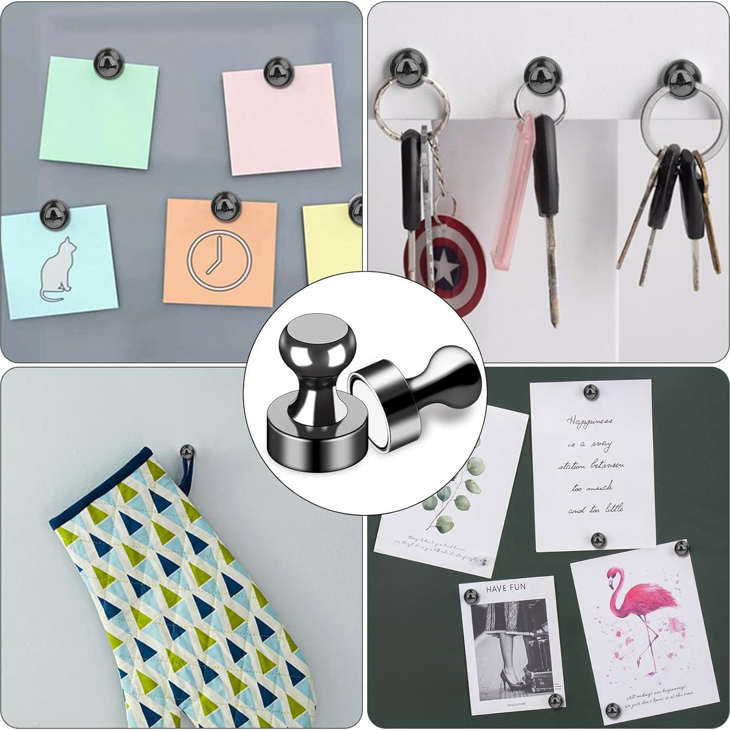 Imanes de Nevera LOVIMAG 12 Piezas Negros Fuertes