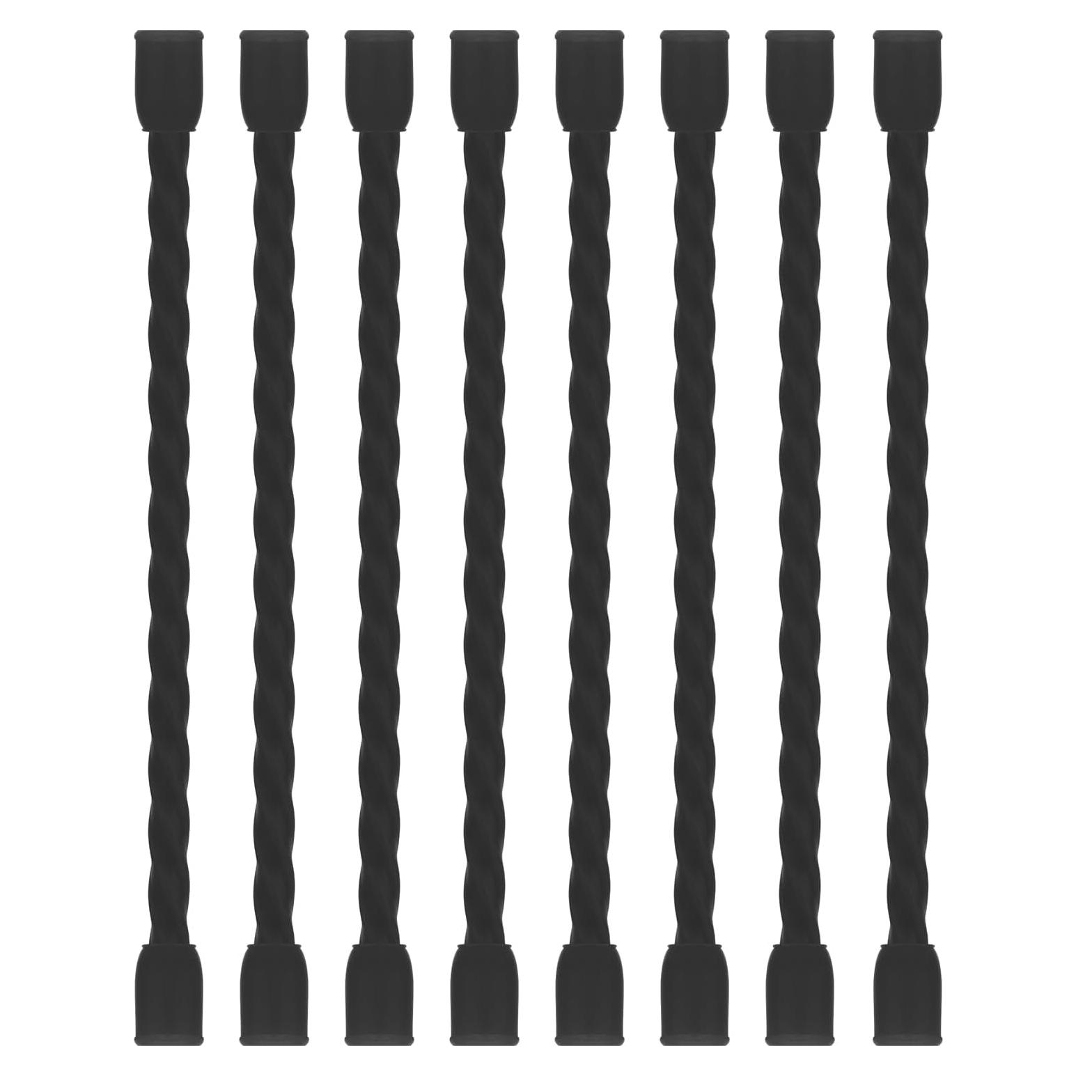 Bridas de Silicona Reutilizables LOIUO 4 Pulgadas 8PCS Negro