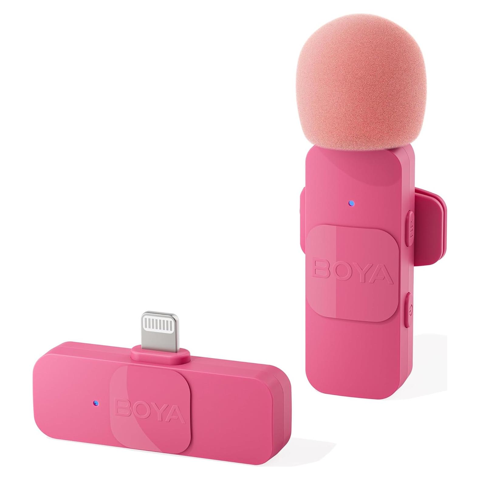 Micrófono Lavalier Inalámbrico BOYA BY-V1-P Rosa