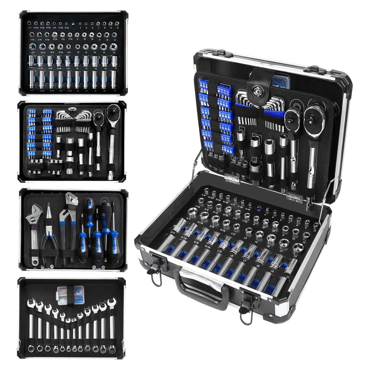 Juego de Herramientas Prostormer 240 Piezas con Caja Aluminio