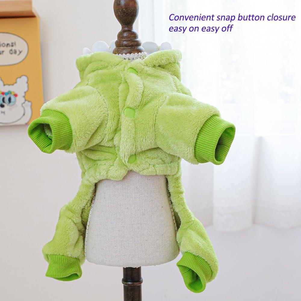 Disfraz de Dinosaurio para Perros Pequeños Anelekor Verde-2