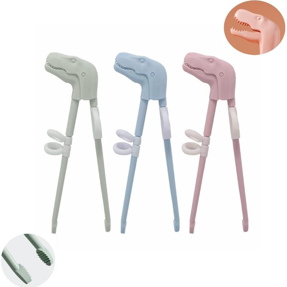 Palillos de Entrenamiento Jawbush para Niños - 3 Pares Dinosaurio