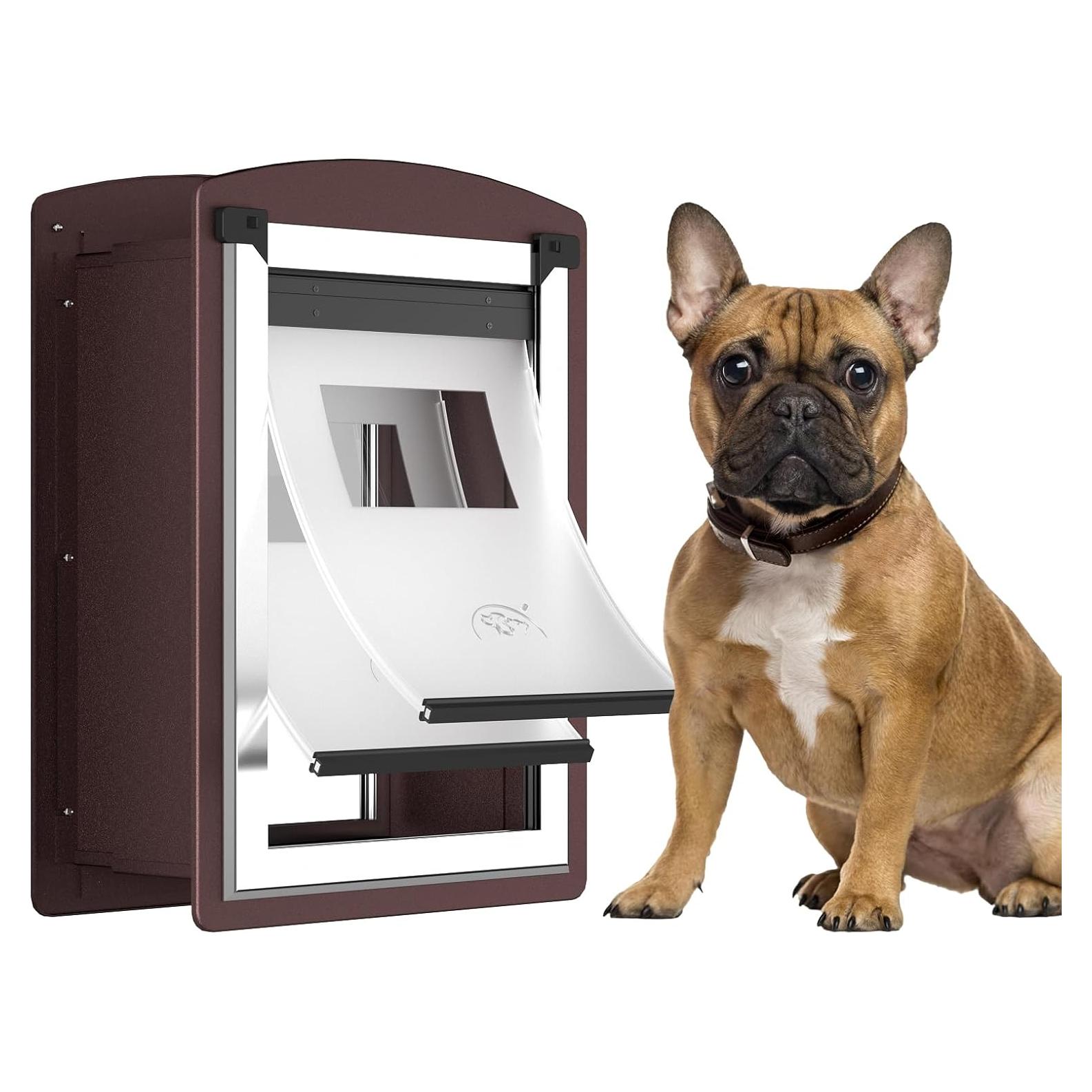 Puerta para Perros ALUMANI Mediana Acero Color Café