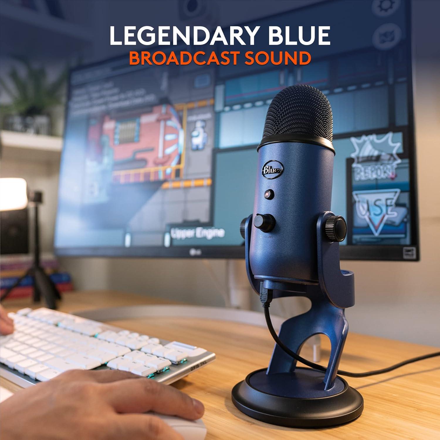 Micrófono USB Logitech Blue Yeti 4 Patrones Polares - Azul