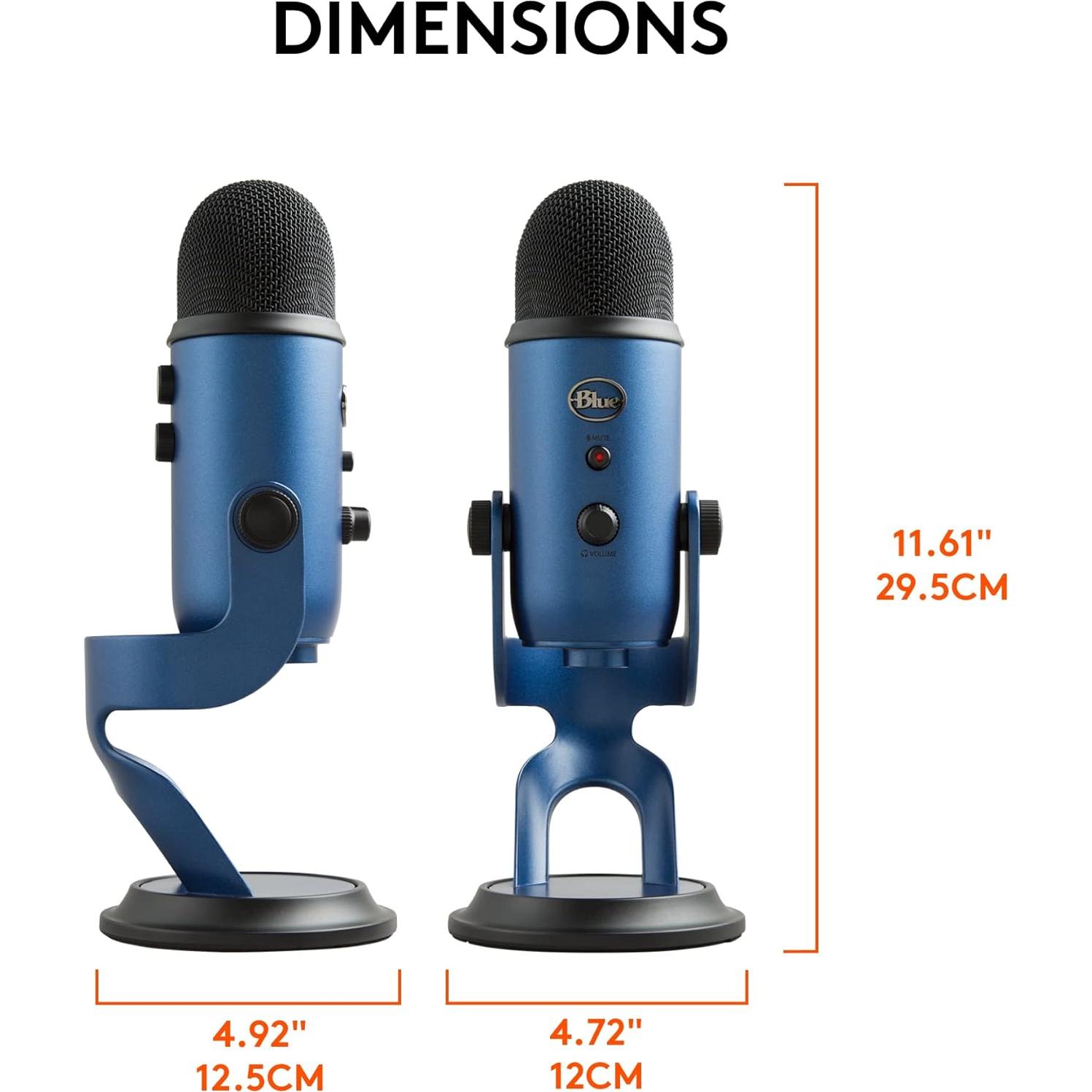 Micrófono USB Logitech Blue Yeti 4 Patrones Polares - Azul