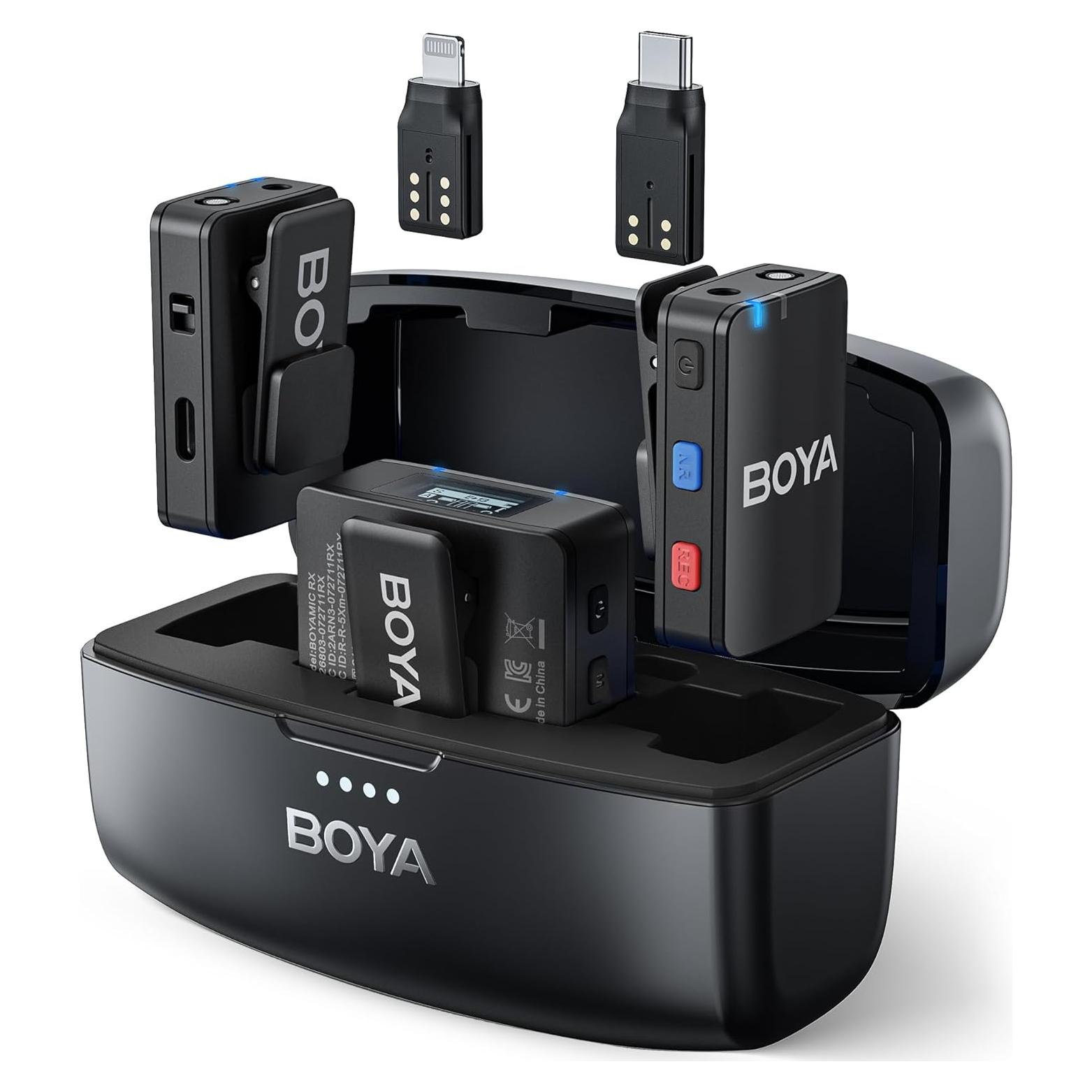 Micrófono Lavalier Inalámbrico BOYAMIC 300m 10h Batería