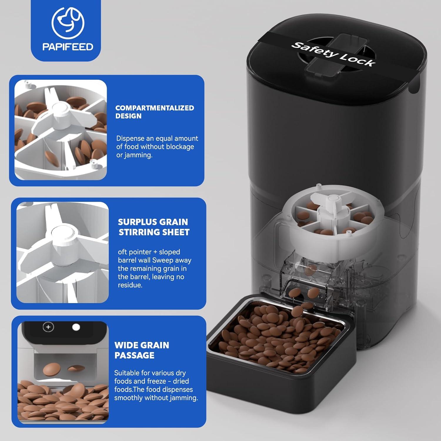 Comedero Automático PAPIFEED 6L WiFi Control APP Gatos