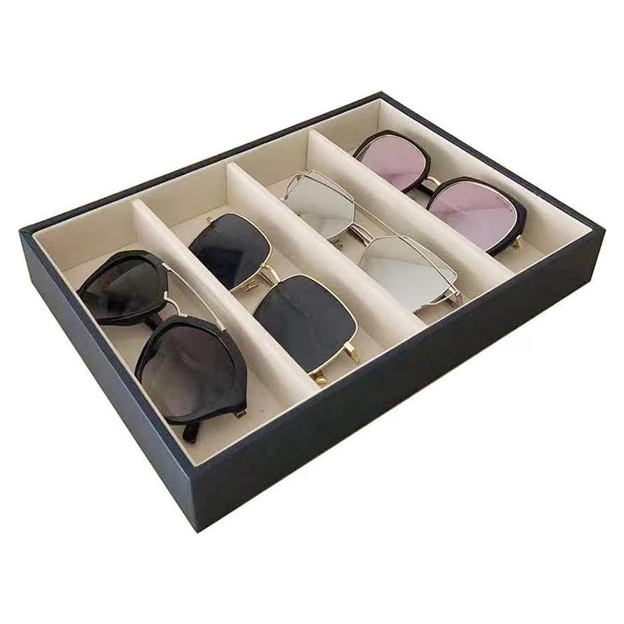 Organizador de bandeja para gafas Svea Display beige 28.1x20.1cm