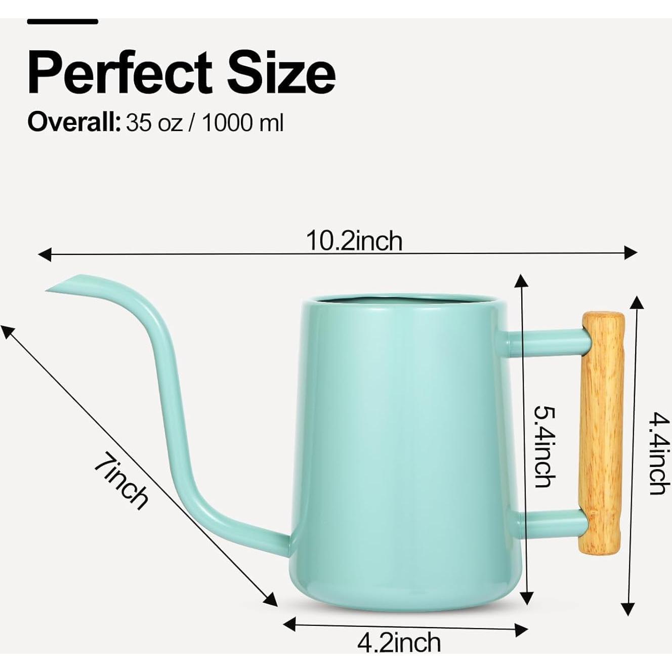 Regadera LTSUMI 1000 ml Acero Inoxidable Verde para Plantas