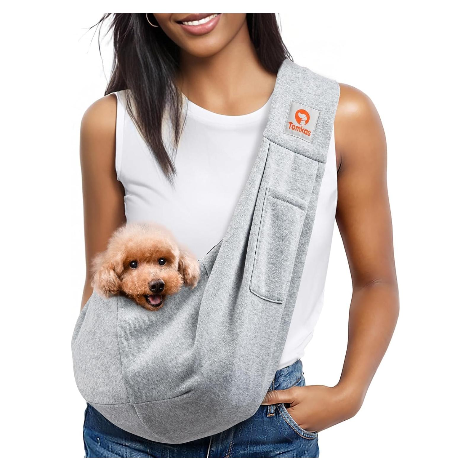 Transportín para Perros Pequeños TOMKAS - Gris - 1,36-4,54 kg