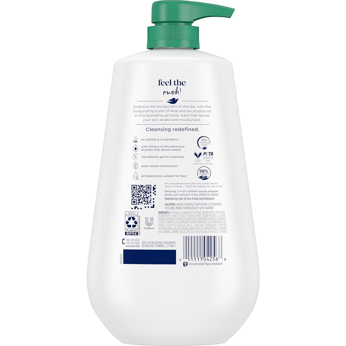 Gel de Ducha Dove Aloe y Eucalipto 0.87 L Hidratante