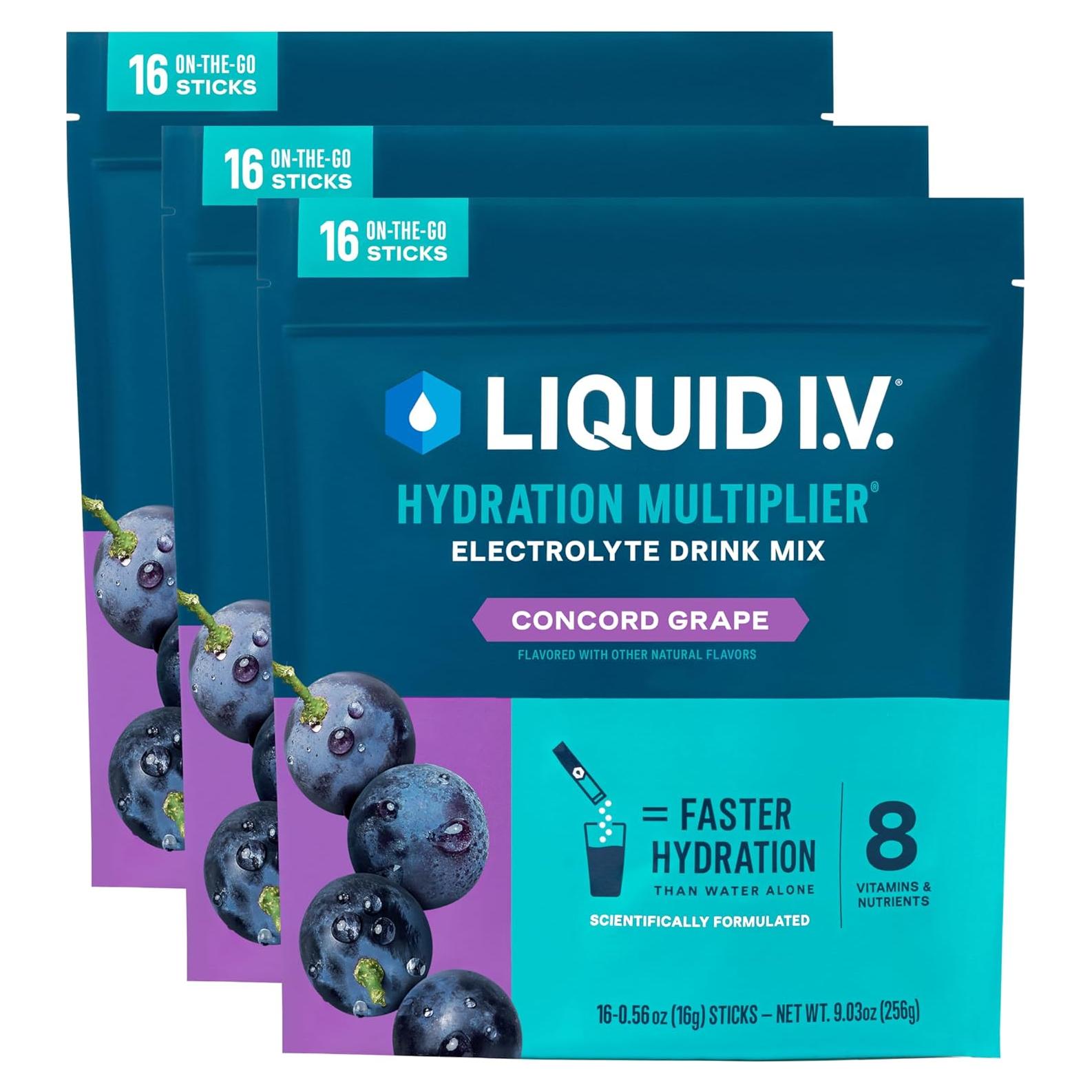 Liquid I.V. Hidratación Multiplicador Uva Concordia - 48 Porciones
