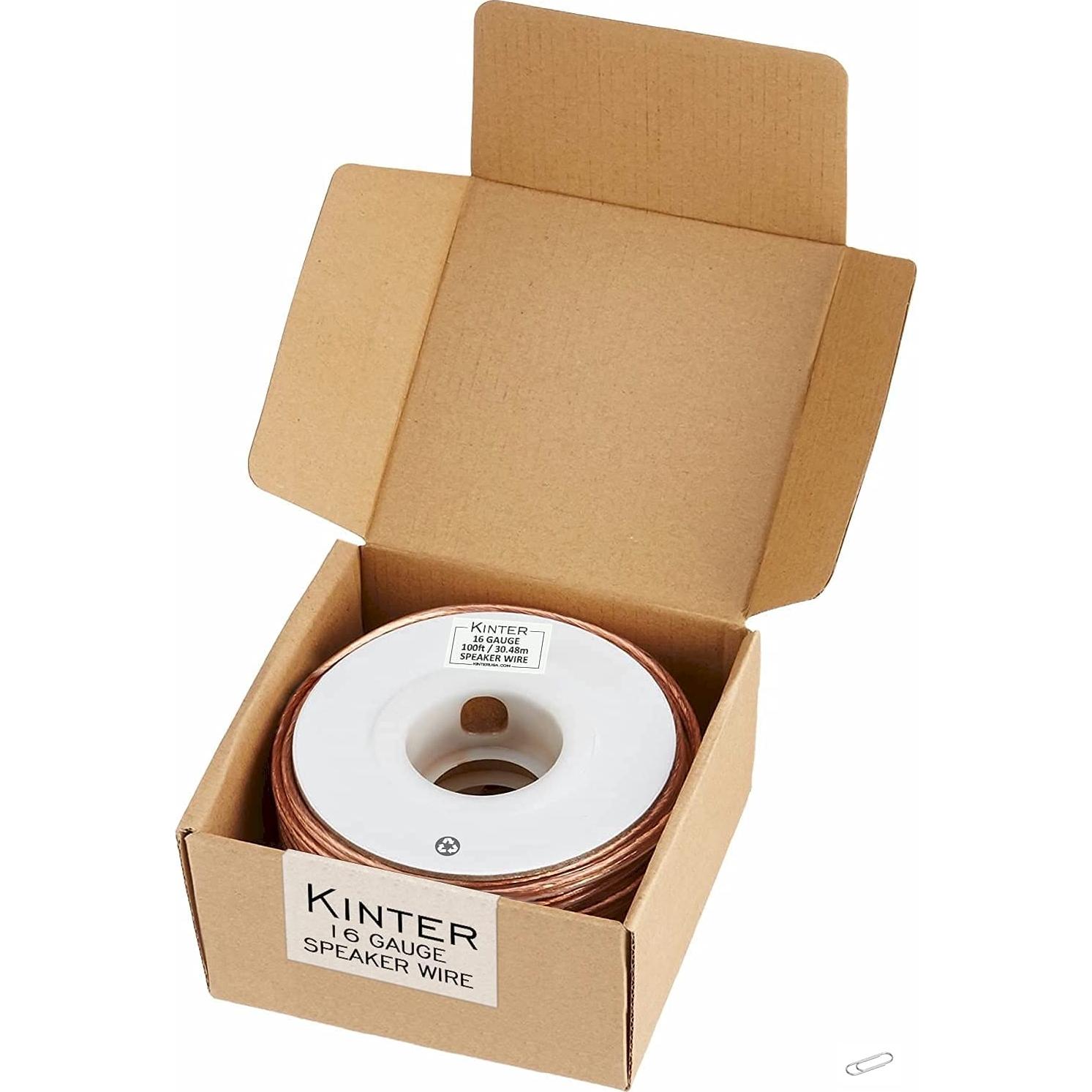 Cable de Altavoz Kinter 30.48m 16-Gauge CCA PVC Flexible