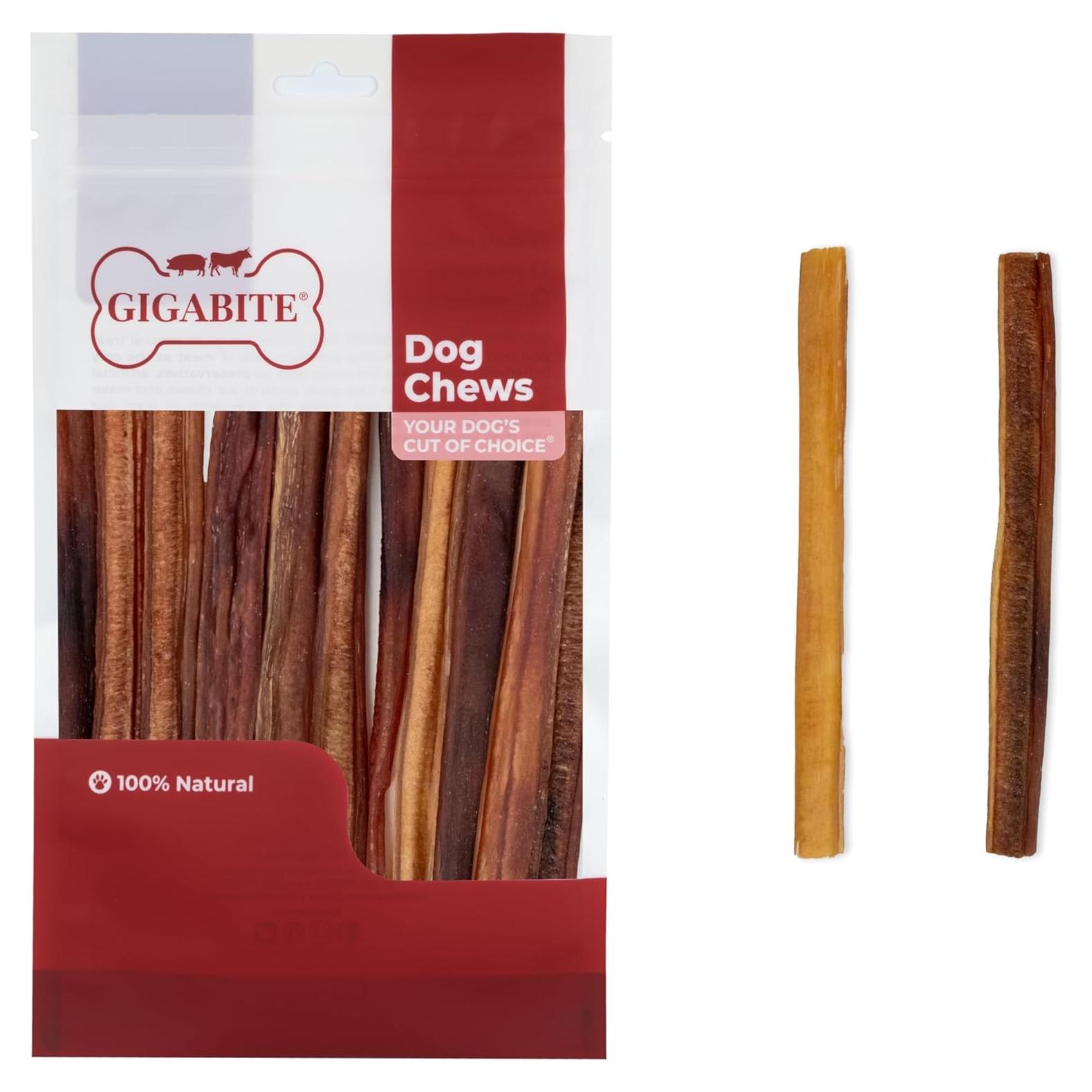 Palos de Bully Medianos GigaBite 15.24 cm - Paquete de 20