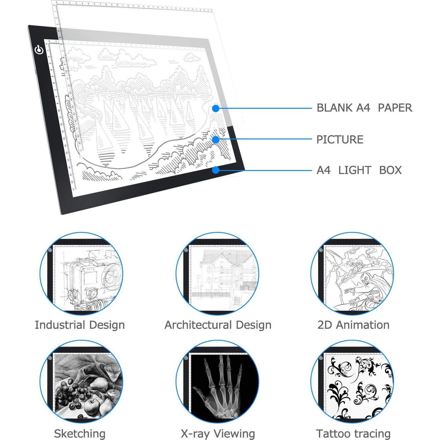 Caja de Luz LED A4 LitEnergy Ultra Fina USB Ajustable
