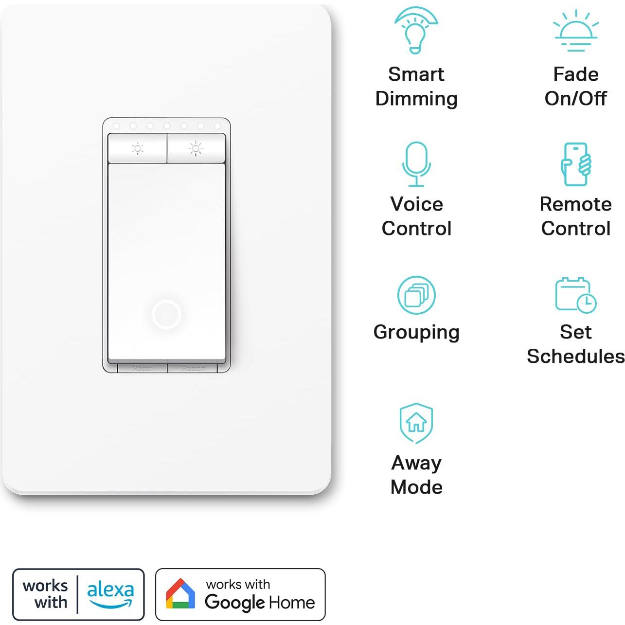 Interruptor Regulador Inteligente TP-Link HS220P3, 3 Pzs