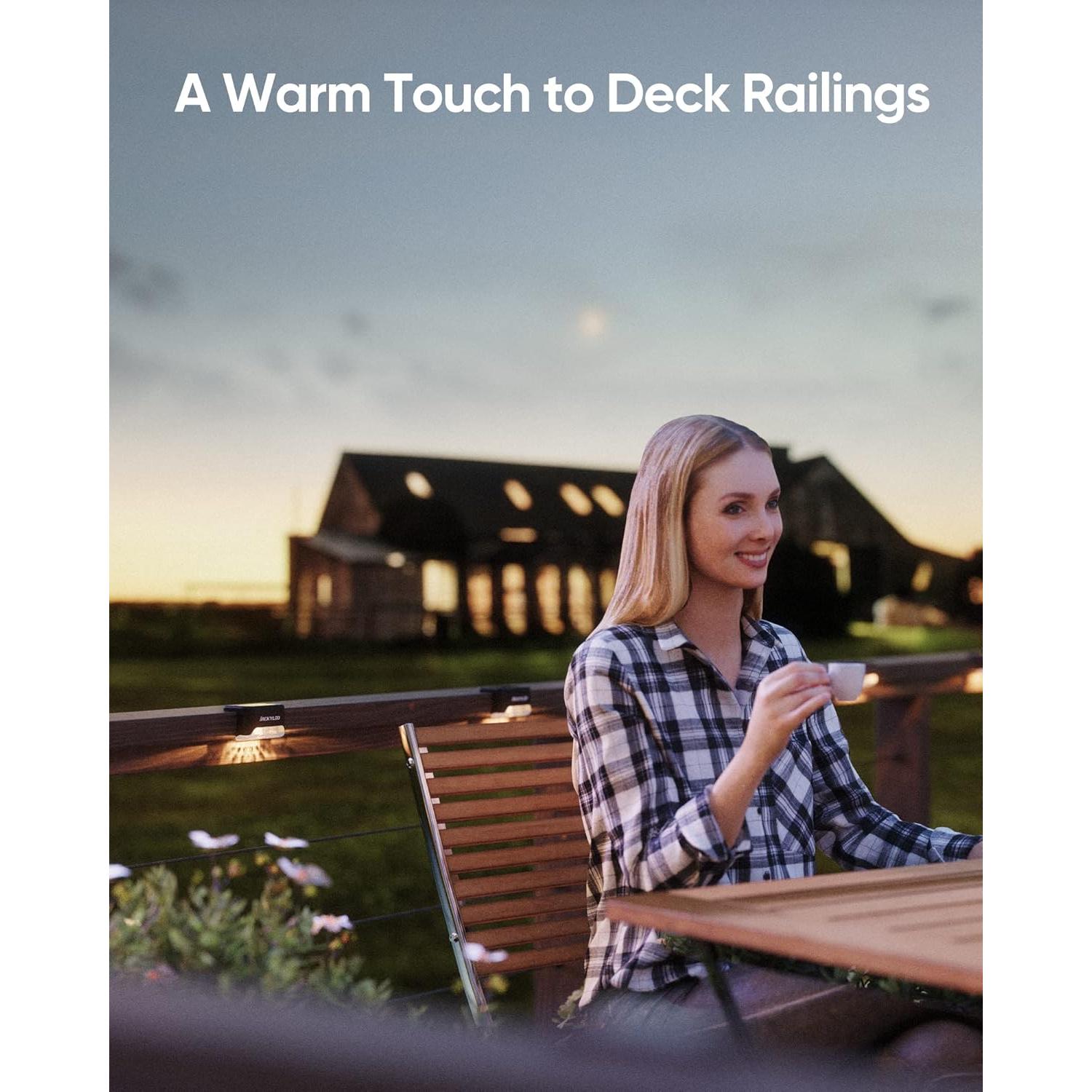 JACKYLED 16 Luces de Escalera LED Solares Impermeables