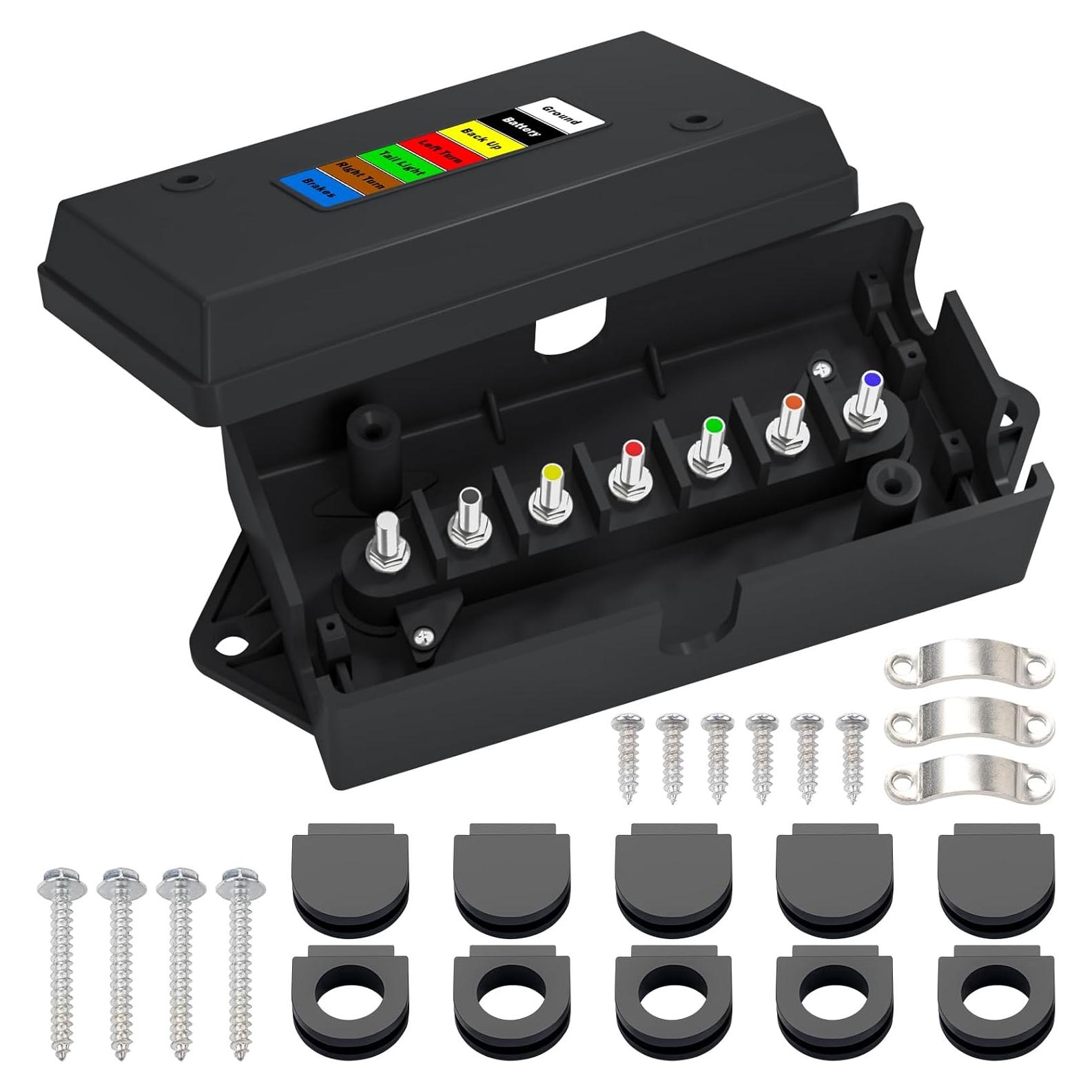 Caja de Conexión para Remolque CheeMuii 7 Pines a Prueba de Agua