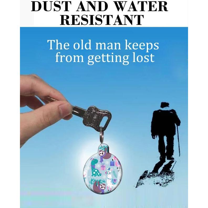 Compatible with Air Tag Case Cover,Protective Tracker Case with Loop Keychain Holder,Scratch Resistant Air Tag Cover for Wallet,Luggage,Dog,Pets(Animals Llama Sloth)