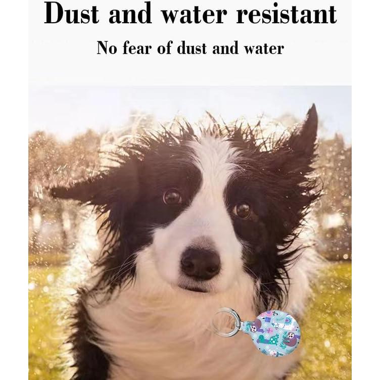 Compatible with Air Tag Case Cover,Protective Tracker Case with Loop Keychain Holder,Scratch Resistant Air Tag Cover for Wallet,Luggage,Dog,Pets(Animals Llama Sloth)