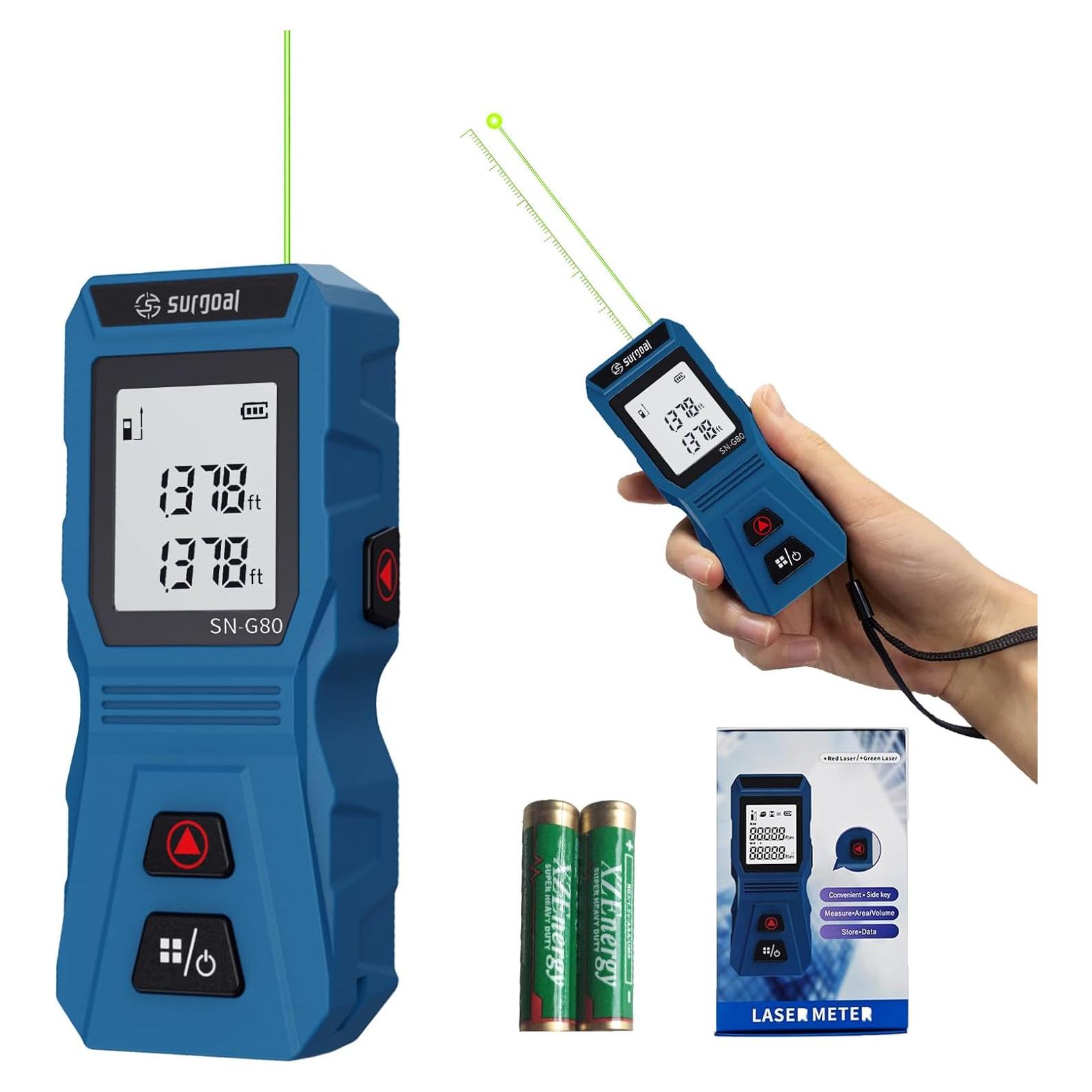 Medidor Láser SG SURGOAL 80m Digital Portátil Verde