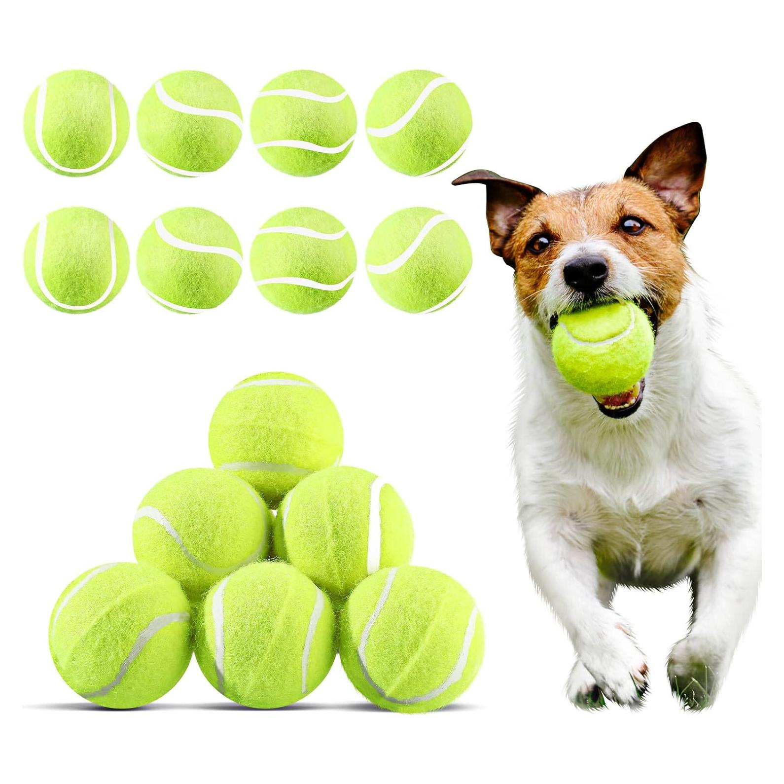 Hanaive 20 Pelotas de Tenis para Perros 5 cm Juguetes de Goma
