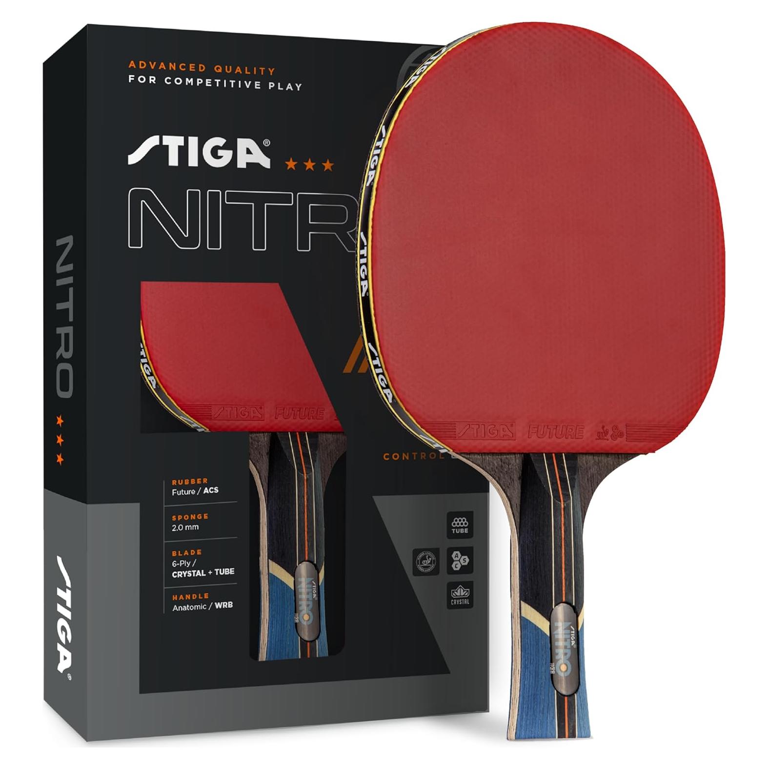 Raqueta de Tenis de Mesa STIGA Nitro - 6 Capas, 0.13 kg, 26.16 cm
